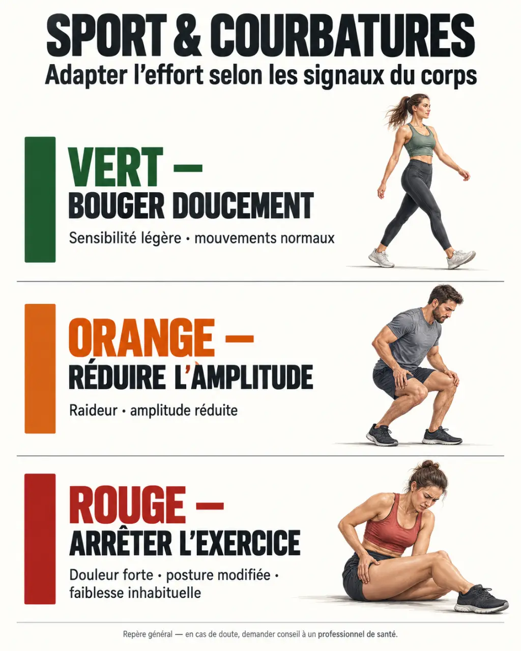 Faire du sport avec des courbature : repères visuels pour adapter ou arrêter sa séance