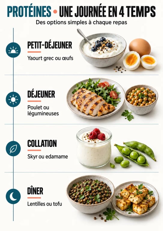Comment manger plus de proteine en répartissant les sources protéinées sur quatre repas