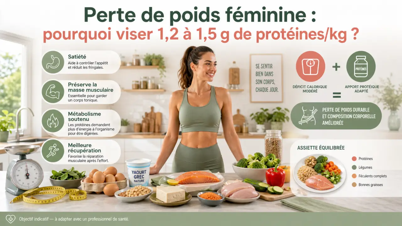 Perte de poids féminine : pourquoi viser 1,2g à 1,5g de protéines par kilo pour brûler le gras
