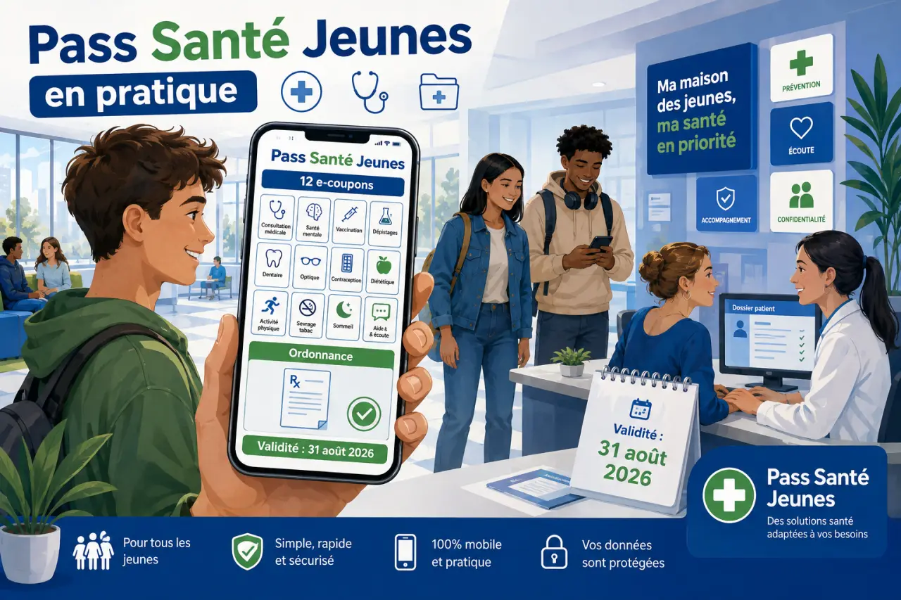 12 e-coupons, ordonnance et validité jusqu’au 31 août 2026 : le Pass Santé Jeunes en pratique