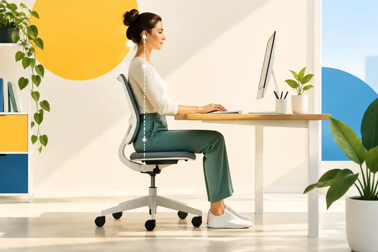 Poste de travail ergonomique et alignement du dos