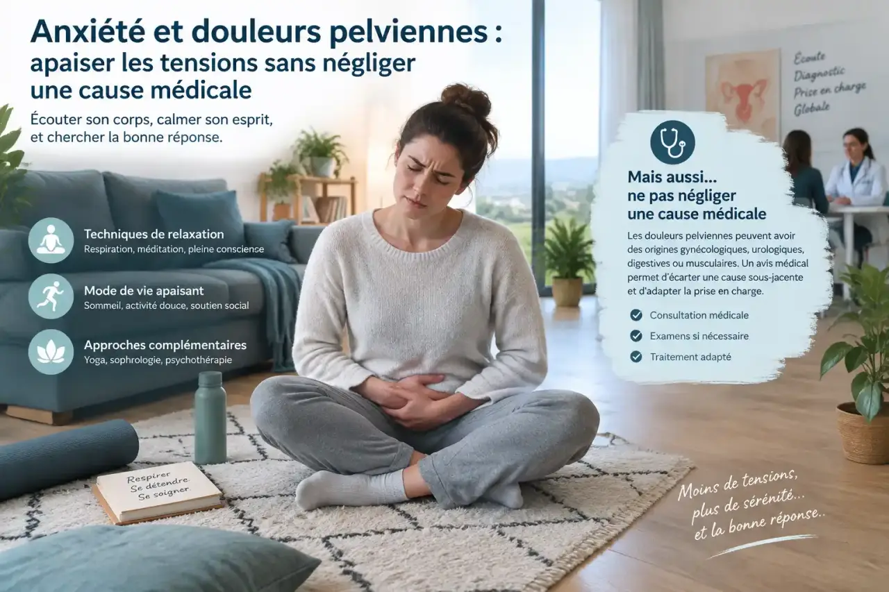 Anxiété et douleurs pelviennes : apaiser les tensions sans négliger une cause médicale