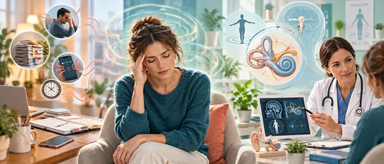 Stress et vertiges : reconnaître le lien sans passer à côté d’une autre cause