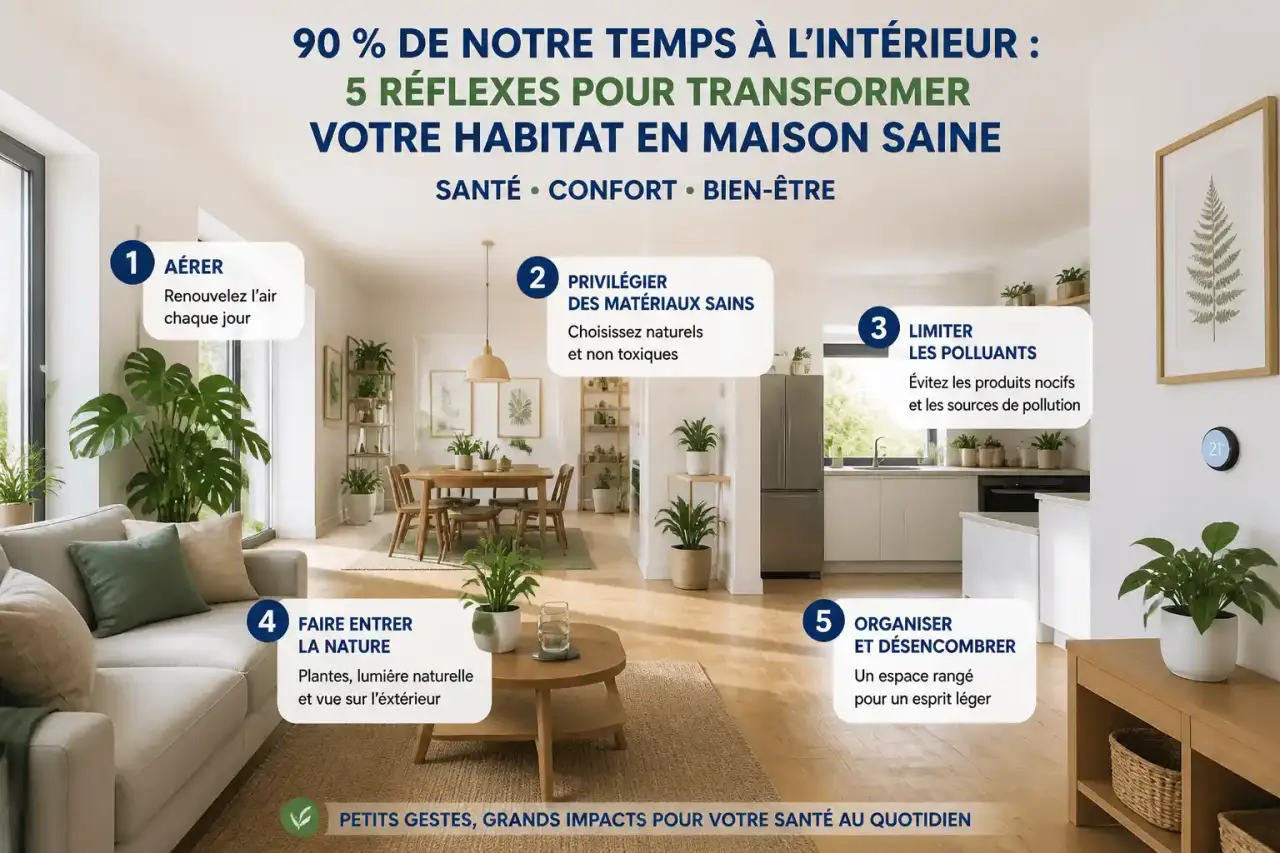 90 % de notre temps à l'intérieur : 5 réflexes pour transformer votre habitat en maison saine